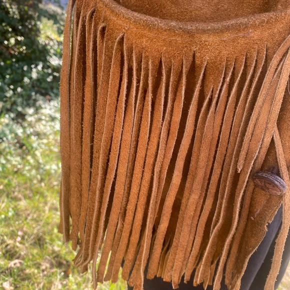 •Vintage• Suede Fringe Hippie/ Native American Jacket 1950’s-1970’s - Picture 6 of 12